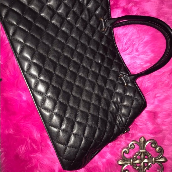 Bebe black Danielle satchel purse - Picture 5 of 16